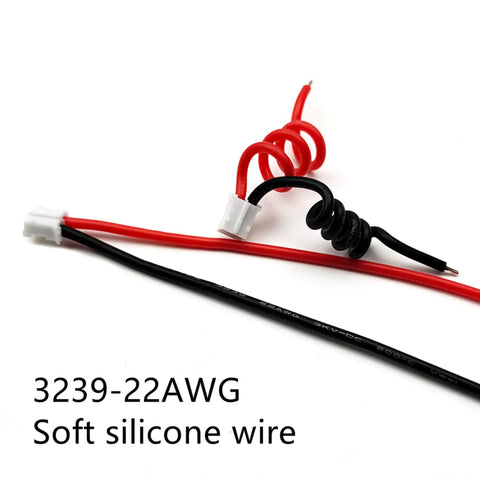 20 Sets Mini Micro PH 2.0mm 2 Pin Male And Female Connector Kit With 10cm Silicone Wire Cables coiled and straight.