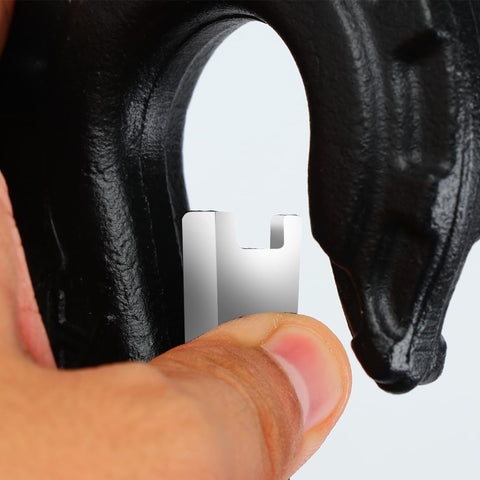 Close-up of Black Beefy Heavy Duty Forged Steel Clevis Slip Hook For Winch Cables And Ropes Five Sixteenth Inch Extreme Hook