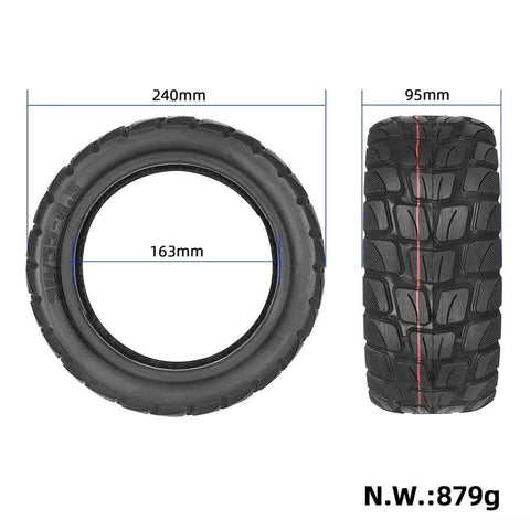11 Inch Off Road Vacuum Tire For Electric Scooter 90/55-6.5 Replacement Wheel With Deep Tread For Better Grip and Stability