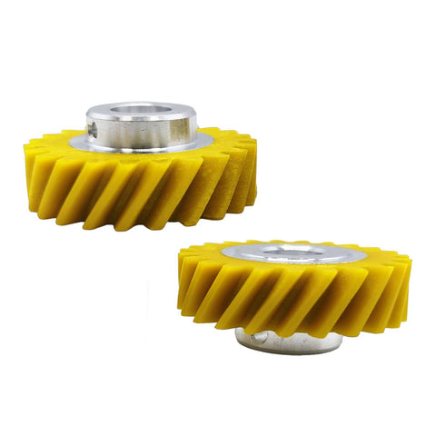 2 Pack Mixer Worm Gear And 4 Pack Carbon Brushes Replacement Kit For Stand Mixers No More Grinding Noise And Improve Performance For Whirlpool KitchenAid 5K5SS KSM150 Models AP4295669 4162897 4169830