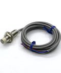 TR12 4AC Normally Closed Motion Detection Sensor Switch Proximity Inductive For Industrial Automation Gear Heavy Duty Setup With Easy Install And Reliable Motion Sensing For Machines And Safety, threaded metal sensor with gray cable