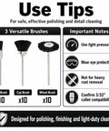 Hella Versatile Soft Nylon Bristle Cup Brushes For Metal Polish And Cleaning With Zero Hassle Rotary Drill Bits and compact 2.35mm shank.