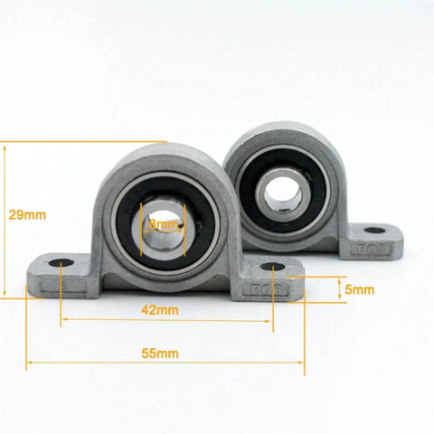 Beefy Zinc Pillow Block Bearing Bracket Fits 8mm Shaft Motors and Engines with Smooth Rotation and Strong Wear Resistance Works for Heavy Loads Garage Repairs and Shops 10 Pack of Sweet Value Units for Quick Fixes, 8mm zinc pillow block bearing