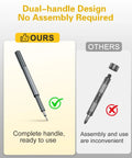 Comparison of dual-handle 71-In-1 Magnetic Screwdriver Set With Ratcheting And Precision Bits versus competitor model.