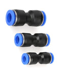 Super Easy Straight Push Connector Kit with 30 Pcs Of Durable Pneumatic Tube Fittings For Air Lines In Sizes 1 4 5 16 And 3 8 Inch Perfect For Fast Hookups On Systems Working Between 32 To 140 Degree F, black straight push fittings
