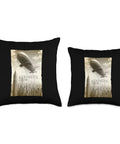 Vintage Retro Airship Throw Pillow 18x18, Multicolor, Double Sided Print, 100% Polyester Fabric, Hand Cut And Sewn with aeronautical theme.