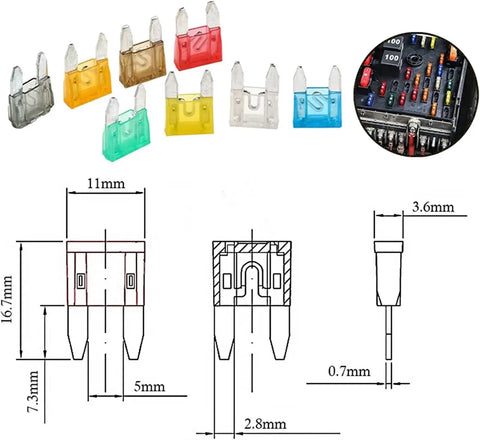 Car Fuse Kit 120 Piece Assortment For Auto And Truck Blade Fuses with diagram and installation example