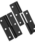 No Sweat Quick Swap Heavy Duty Black Lift Off Hinges 2 Pack Rustproof Stainless Steel Detachable Split Hinges For Cabinet Doors, black finish