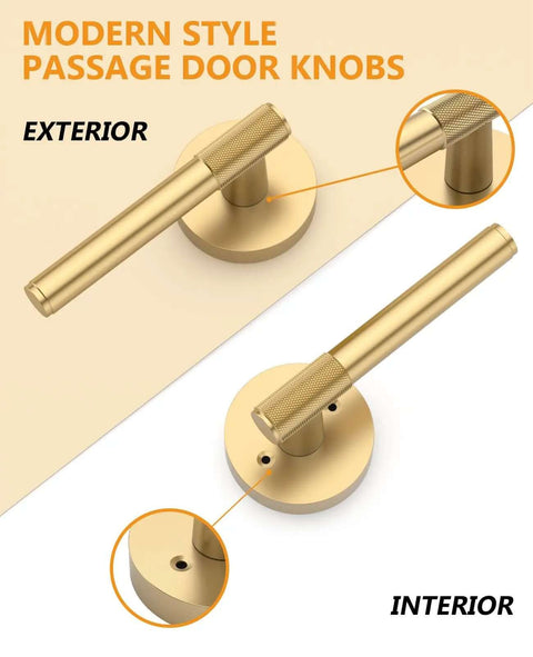 Champagne Bronze Passage Door Handles Set Six Pack Built To Last Heavy Duty Interior Door Levers
