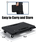 Heavy Duty Furniture Moving Dolly With Wheels For Easy Haul No Tools Needed, Portable 4 Wheel Flat Dollies, Interlocking Design