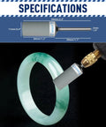 Ten Piece Hella Fine Grit Sanding Drum Bits For Rotary Tools With One Eighth Shank on a jade ring for polishing.