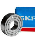 6209-2Z C3 Shielded Ball Bearing with metal shields, shown in front of a branded blue and red box, built for industrial projects.