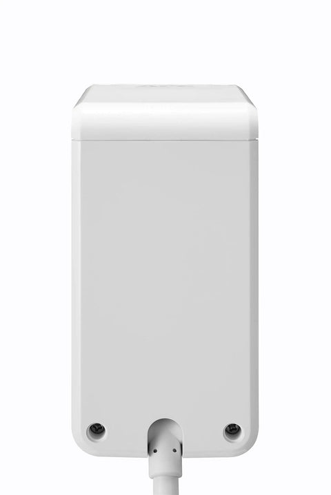 Under Desk Mount Power Station With 6 Outlets And 1080 Joules Of Surge Protection, USB C Plus Two USB A Ports Delivering 4.8A Total, Desk Clamp Power Strip, side view of white finish
