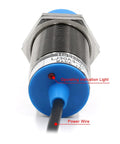 Inductive Proximity Sensor Switch LJ30A3 15 Z AX 10-30VDC NPN Normally Closed with 15mm sensing, power wire and indication light.