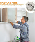 Person installing cabinet with 10Pcs Zinc Alloy Cabinet Shelf Pins with Flush Screws and Tarnish Resistant Finish on wall