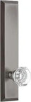 Fifth Avenue Tall Plate Chambord Knob Single Dummy In Antique Pewter Built To Last With Forged Brass Hardware For Oversized Doors 84 Inches And Up Includes Mounting Template