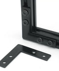 10 Sets Black L Connector Brackets With 40 M5 T Slot Nuts And 40 M5x8mm Hex Socket Cap Screws For 6mm Slot 2020 Series Aluminum Profile Extrusion