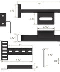 Built Tough Headboard Brackets For Metal Bed Frames Universal Adjustable Footboard Mounting Kit dimensions and hardware details