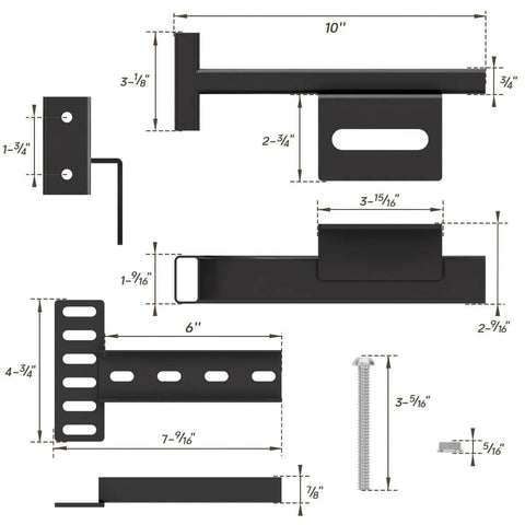 Built Tough Headboard Brackets For Metal Bed Frames Universal Adjustable Footboard Mounting Kit dimensions and hardware details