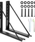 Set Of 2 Heavy Duty Underbody Truck Tool Box Mounting Brackets Kit 17 X 17 Inch Welded Steel with screws and tools