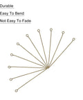 Bronze Tone Iron Eye Pins 50mm 21 Gauge 0.7mm For Jewelry Making Findings Diy Craft Necklaces Bracelets Earrings Head Pins 200 Pcs, fan layout