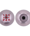 Aluminum Round Ball 5 Speed Manual Gear Shift Knob With M10 Thread One Point Five Adapter Nuts Slick Install Plug And Play Upgrade For Honda Civic Accord Integra RSX NSX S2000 CRX Prelude Fit, two views