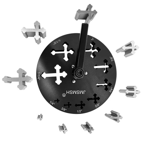 Cross Shape Disc Cutter Set Of 9 Punches For Jewelry Making Pendants And Bracelets, featuring durable SKH9 steel construction with various punch sizes.