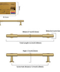 Diagram of 10 Pack Champagne Bronze Cabinet Pulls 5 Inch Center To Center Heavy Duty Solid Kitchen Drawer Handles