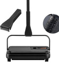 No Strings Attached Manual Carpet Sweeper For Hardwood Floors Tile And Area Rugs, lightweight, with a cleaning comb attachment.
