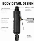 Badass Pneumatic Air Die Grinder Spins At 25000 Rpm with rear exhaust, speed control, and matte-grip handle.