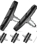Six Pack Bike Brake Pads Set For Front And Rear Wheels, 70mm V-Brake Shoes with hex wrench and shims, nitrile rubber pads