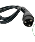 Heavy Duty Golf Cart Charging Cable 10 Ft Badass Rock Solid 16 Amp Power Cord close-up with plug and connector details.