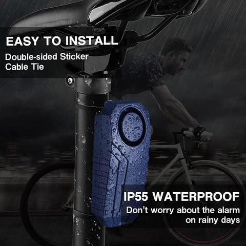 Beefed Up Wireless Bike Alarm With 113dB Siren Anti Theft Motion And Vibration Sensor Waterproof Motorcycle And Bicycle Security Alarm System With Remote Adjustable Volume And Sensitivity
