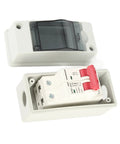 DC Solar Panel Breaker 16A 500V Outdoor Disconnect Switch IP65 Rated DIN Rail Enclosure