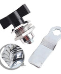 Keyless Cam Lock For Cabinets Lockers And Mailboxes With Turn Tongue Latch, Durable Aluminum Alloy Drawer Lock, Close-up View