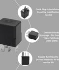 Drop In Nissan Compatible 12V DC Power Relay, 4 Pin, Beefy 35A Automotive Relay For General Purpose Switching shown in multiple views