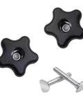 Handle Knob And Screw Bolt Washer Kit For Lawn Mowers And Snow Blowers Replacement Parts 92-2260 106-4161 107-3844 shown as knobs and bolts