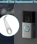 Two Pack Must Have Doorbell Key Replacement Tools For Ring Video Doorbell 2024 Release Easy Battery Swap And Secure Opening Kit Stainless Steel Screwdriver Tool Set For Quick Install Maintenance And Safe Accessory with Ring doorbell setup and tool overlay.