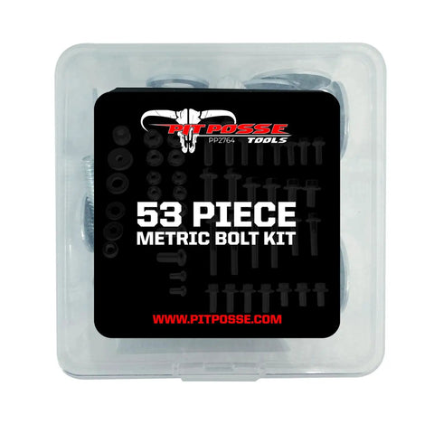 53 Piece Mini Metric Bolt Kit For Motorcycles And ATVs With Nuts Washers And Tempered Bolts Durable Heavy Duty All In One Fastener Set