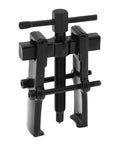 MUQIDA 4in two-jaw gear puller, front view, black carbon steel