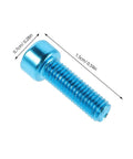 Ride Ready 30 Piece M5 Bike Bottle Cage Bolts Kit With Aluminum Socket Head Screws For Road Mountain City Bikes Water Bottle Holder Bracket Mounting Hardware Quick Install And Thread Wear Prevention blue M5 bolt with 7.5cm length and 0.7cm head