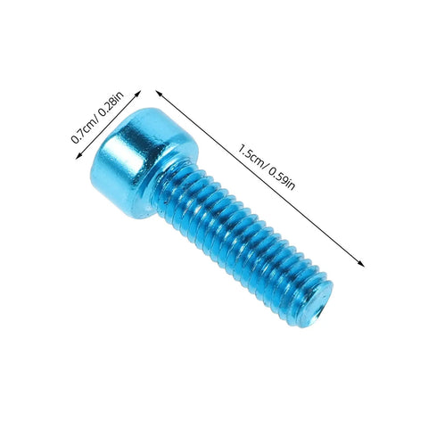 Ride Ready 30 Piece M5 Bike Bottle Cage Bolts Kit With Aluminum Socket Head Screws For Road Mountain City Bikes Water Bottle Holder Bracket Mounting Hardware Quick Install And Thread Wear Prevention blue M5 bolt with 7.5cm length and 0.7cm head
