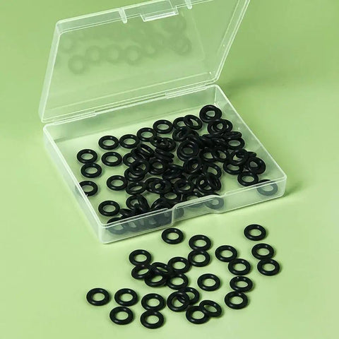 Durable Silicone Wacky Rig O Rings For 4 To 5 Inch Senko Worms Elastic Rings That Prevent Tears Keeps Baits Secure And Let Soft Plastics Fall Naturally Includes 100 Rings And Tackle Box Storage For Easy Fishing Setup in clear tackle box