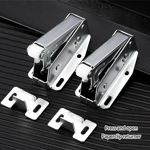 Push To Open Cabinet Latch With Spring Retract Durable Cold Rolled Steel And Nylon Nonmagnetic Corrosion Resistant Rebound