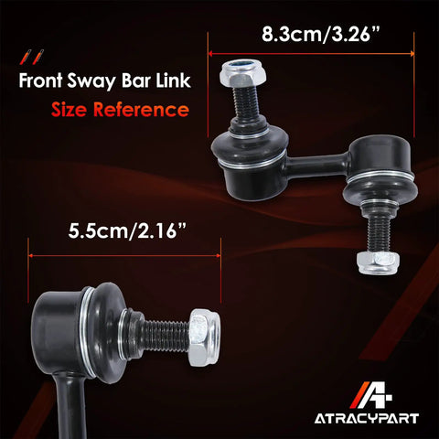 Front Sway Bar Links Kit For Honda Civic 2001-2005, CR-V 2002-2006, Element 2003-2011, Heavy Duty Stabilizer Links With Durable Bearings With size references