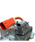 Close-up of Top Tier Electric Air Conditioning Compressor connectors for Tesla Model S 2014 to 2016 showing electrical ports.
