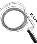 Pro Grade 10 Foot Metal Drain Cleaner and Clog Remover With Flexible Drain Snake for Sinks, Toilets, Tubs, Drains image
