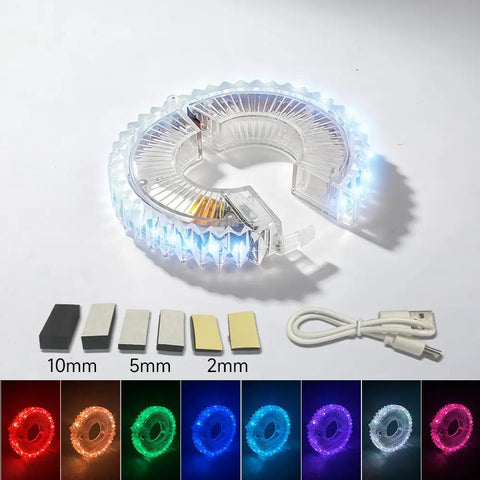 Rechargeable Bike Wheel Lights With 21 Dynamic Modes And Full Color Options Clip On Hub LEDs For Night Riding Safe For Kids