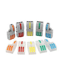 Kickstart Your Next Wiring Job With These Super Fast Push In Wire Connectors That Handle Solid And Stranded Cables Perfectly For Home Junctions., assorted 32A push-in wire connectors, gray and clear plastic, color-coded