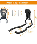Beefed Up Garden Power Tool Hanger Set For Garage Walls 4 Pack Weedeater Rack String Trimmer Hanger Utility Hooks, tool size view.